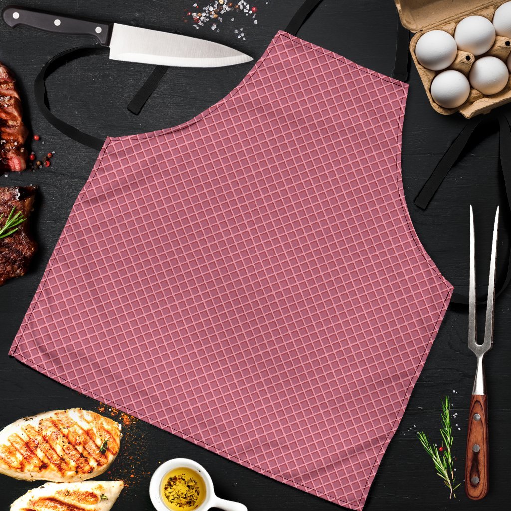 Waffle Pink Pattern Print Men's Apron-grizzshop