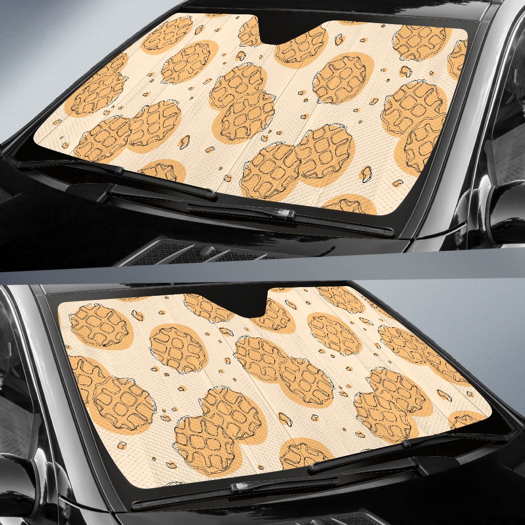 Waffle Print Pattern Car Sun Shade-grizzshop