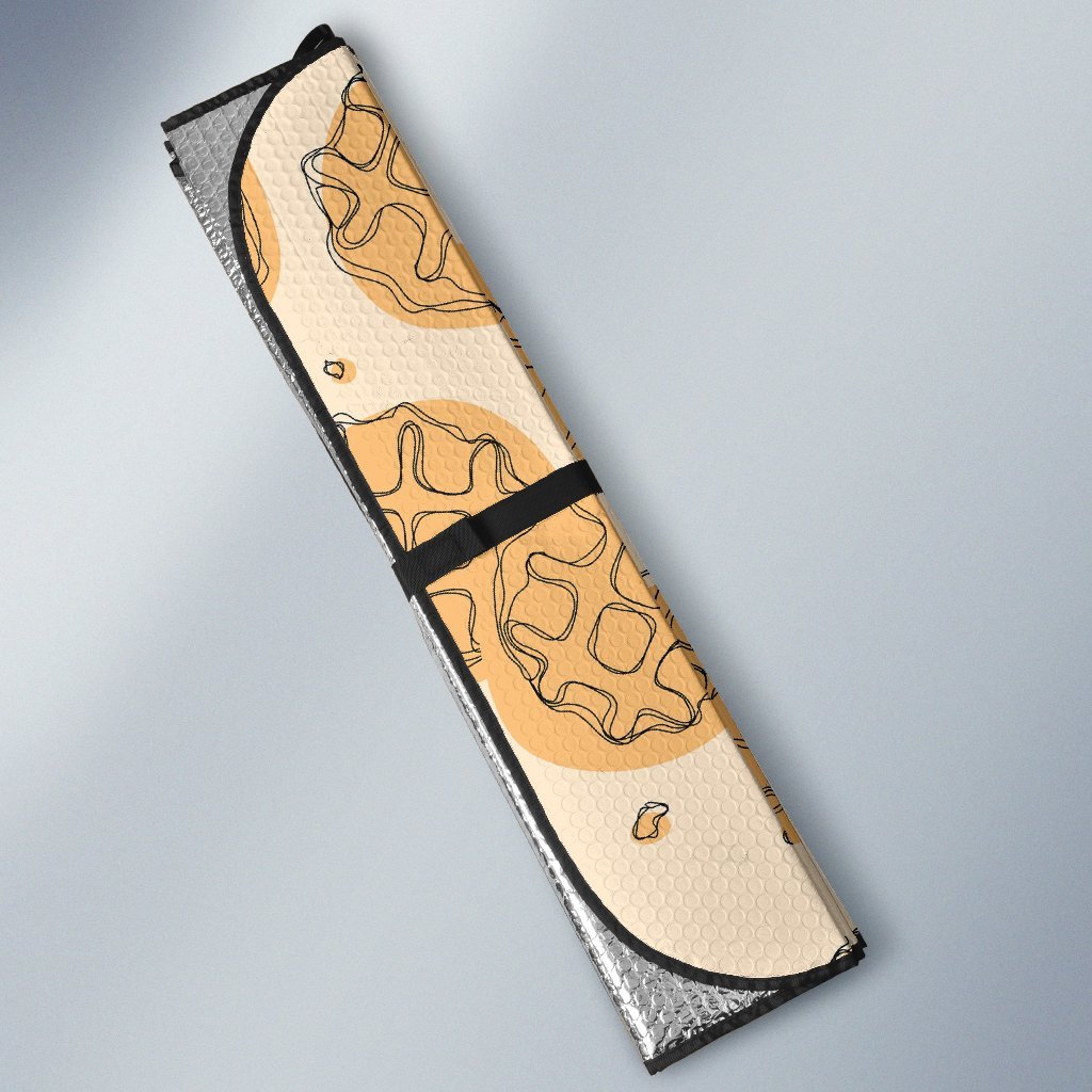 Waffle Print Pattern Car Sun Shade-grizzshop