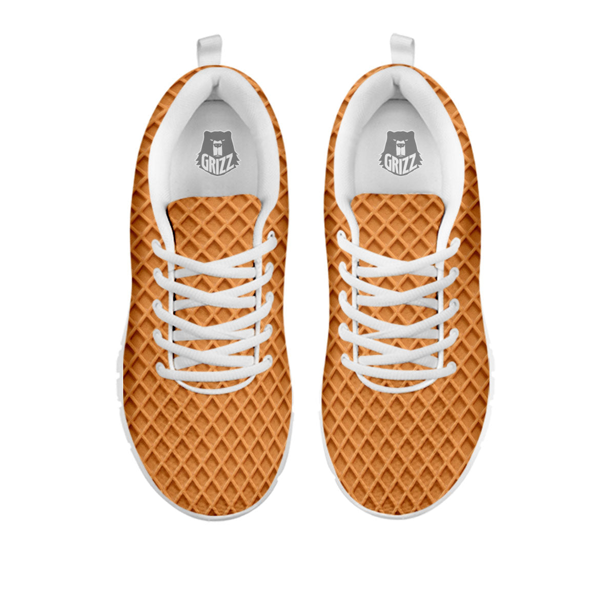 Waffles Print White Sneaker-grizzshop