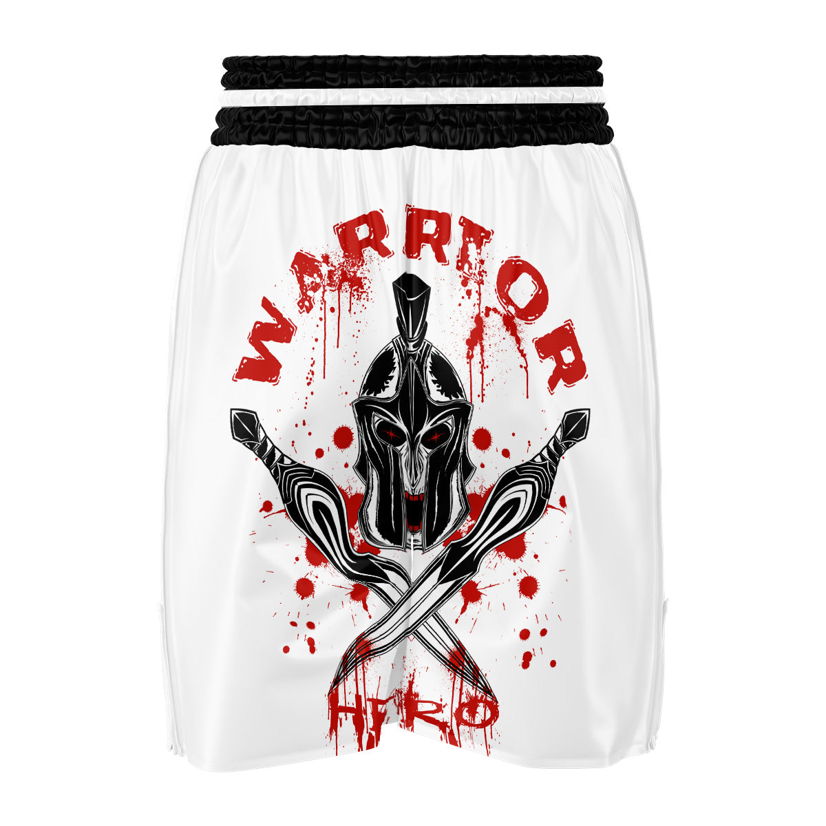 Warrior Bloody Spartan Print Boxing Shorts-grizzshop