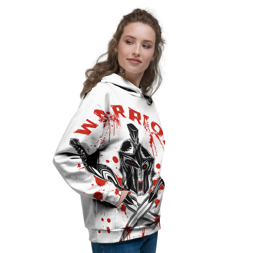 Warrior Bloody Spartan Print Women's Hoodie-grizzshop