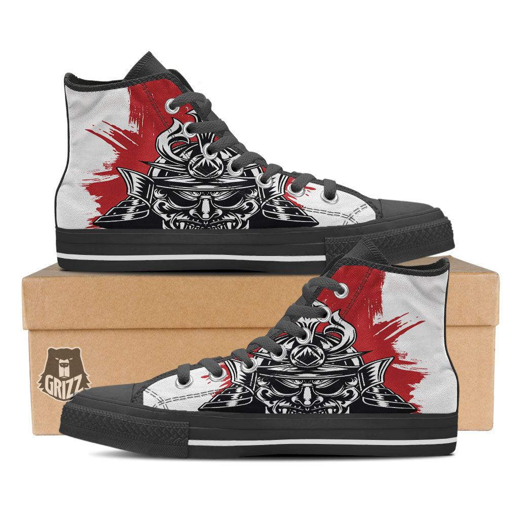 Warrior Japanese Samurai Print High Top Shoes-grizzshop