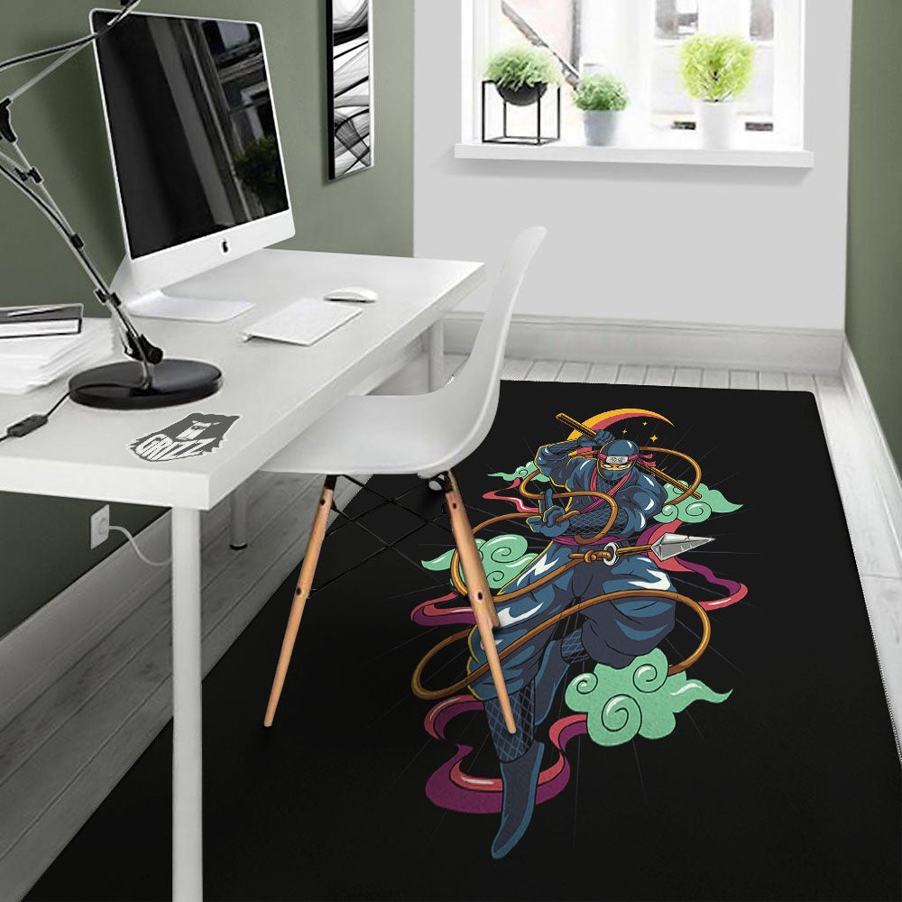 Warrior Ninja Print Floor Mat-grizzshop