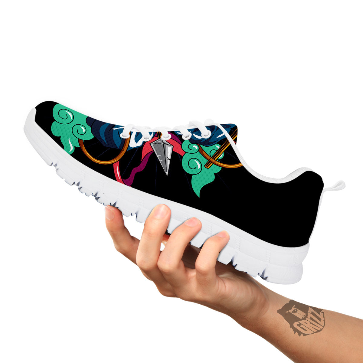 Warrior Ninja Print White Sneaker-grizzshop