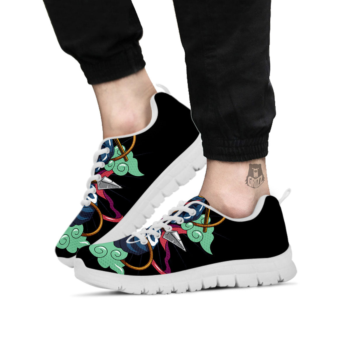 Warrior Ninja Print White Sneaker-grizzshop