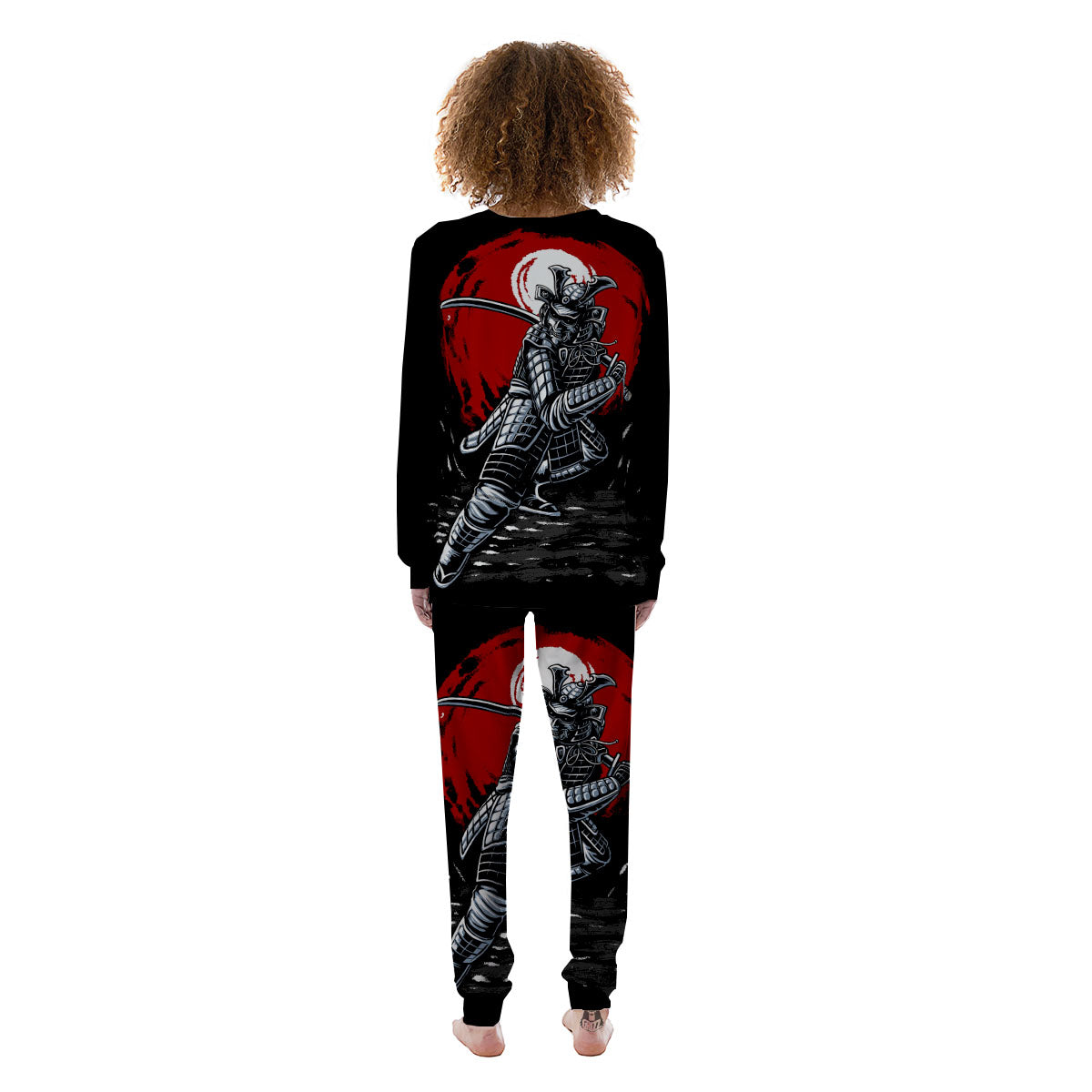 Warrior Samurai Dark Print Women's Pajamas-grizzshop