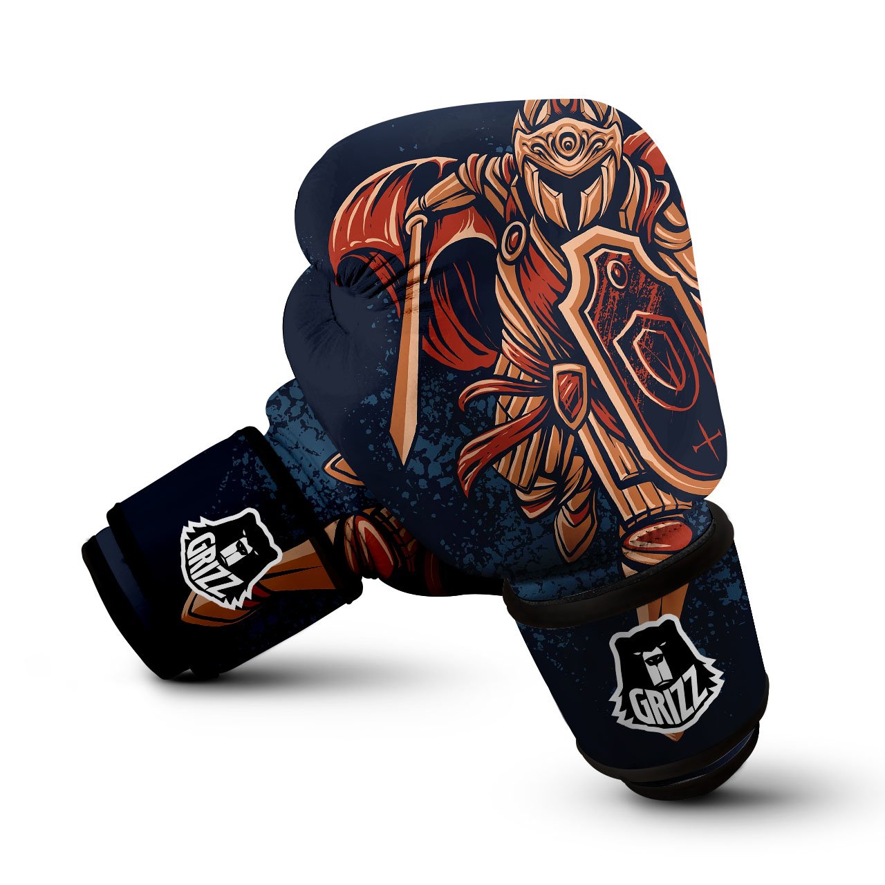 Warrior Spartan Print Boxing Gloves-grizzshop