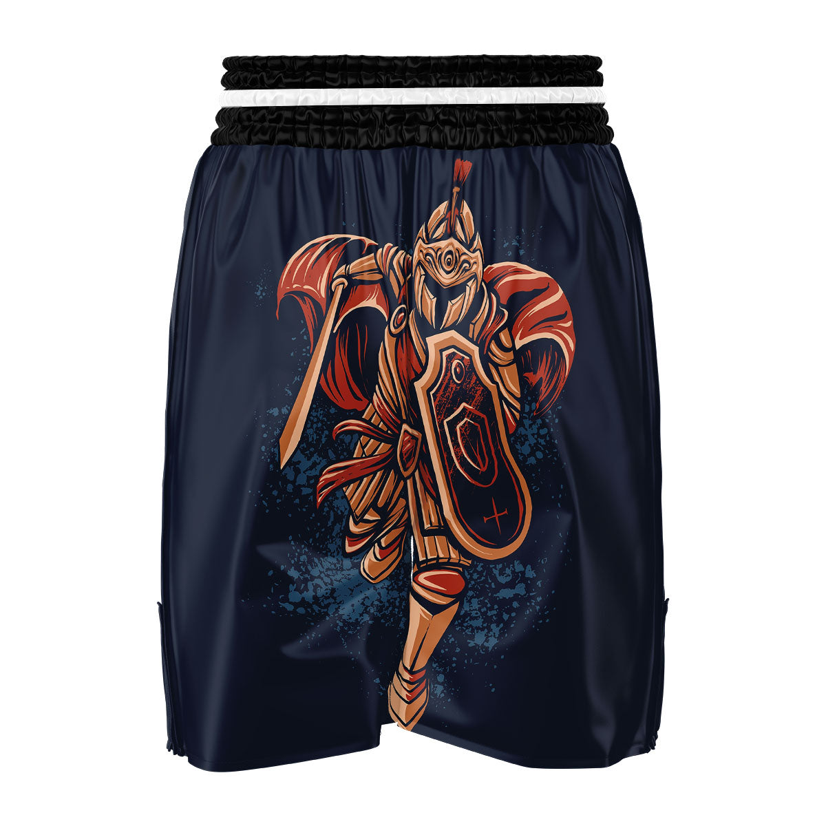 Warrior Spartan Print Boxing Shorts-grizzshop