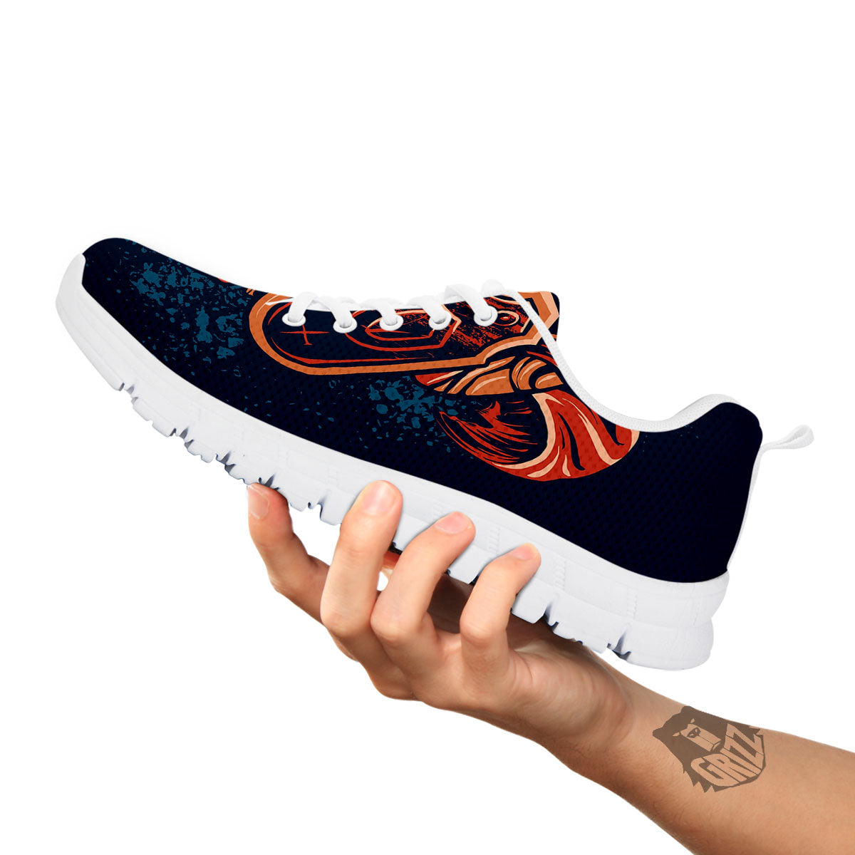 Warrior Spartan Print White Sneaker-grizzshop