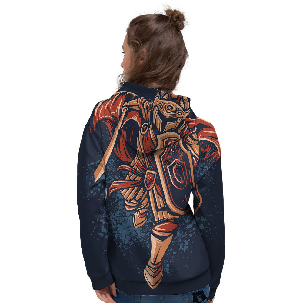 Warrior Spartan Print Women's Hoodie-grizzshop