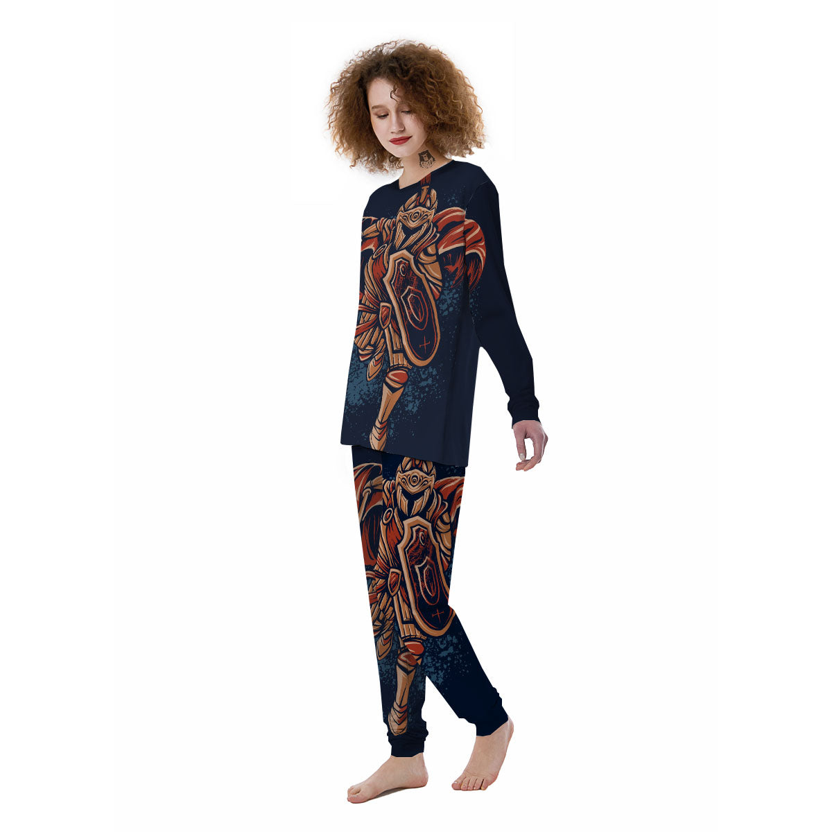 Warrior Spartan Print Women's Pajamas-grizzshop