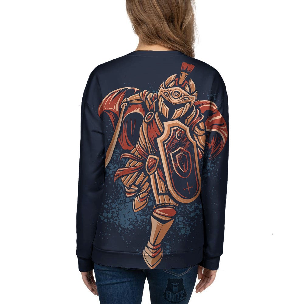 Warrior Spartan Print Women's Sweatshirt-grizzshop