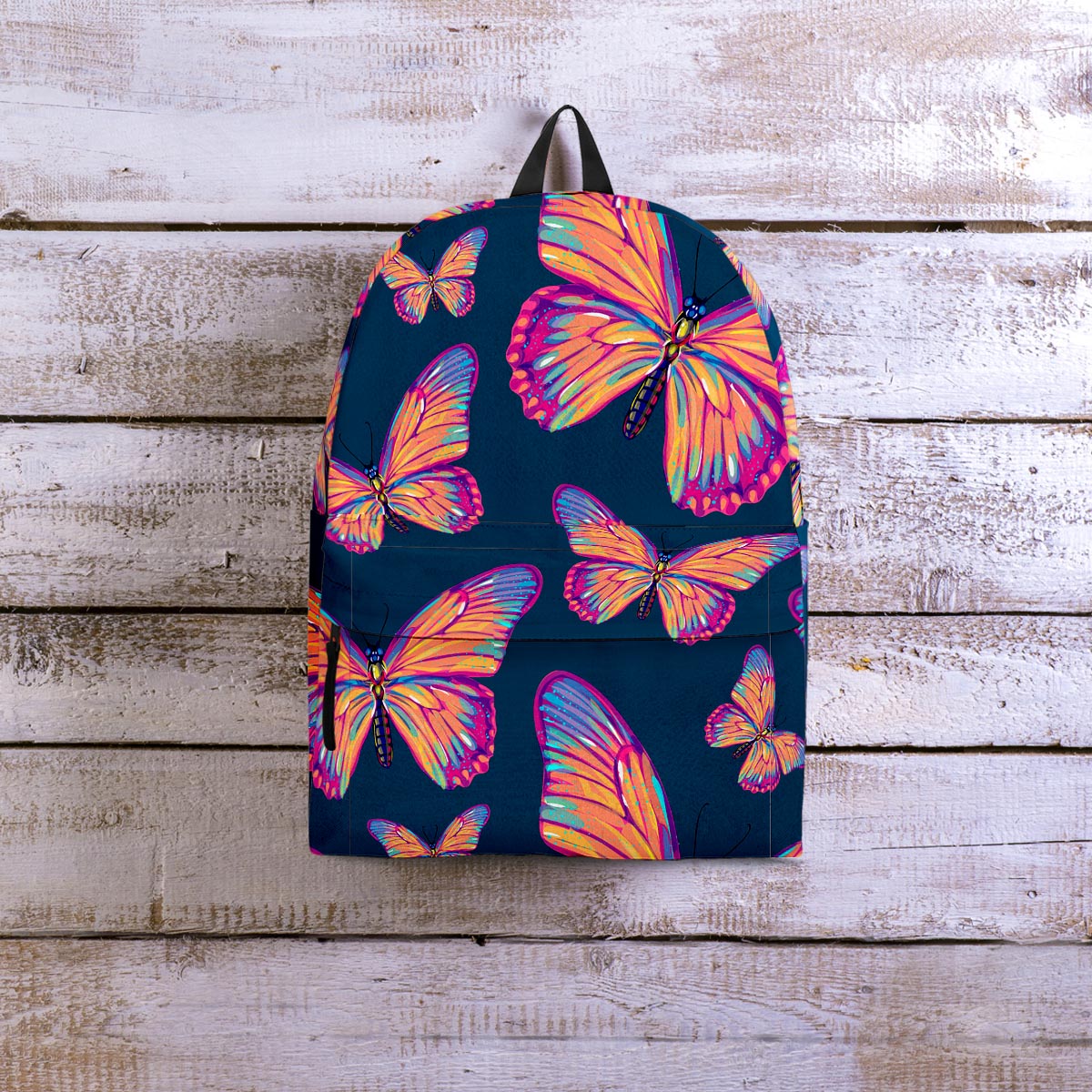 Watercolor Butterfly Print Backpack-grizzshop