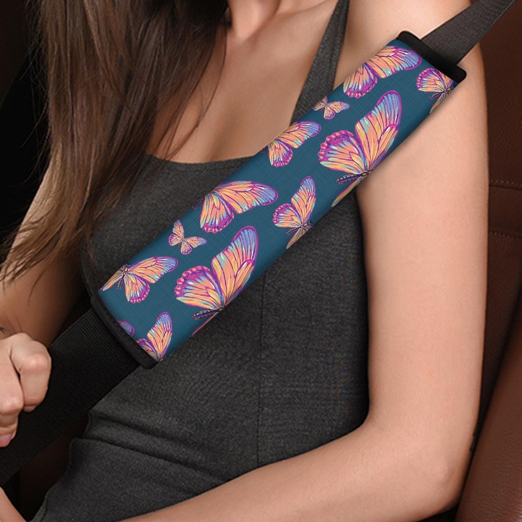 Watercolor Butterfly Print Seat Belt Cover-grizzshop
