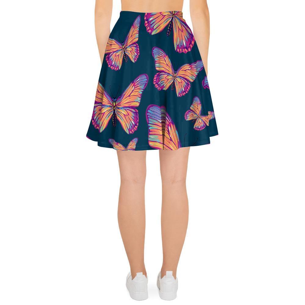 Watercolor Butterfly Print Women's Skirt-grizzshop