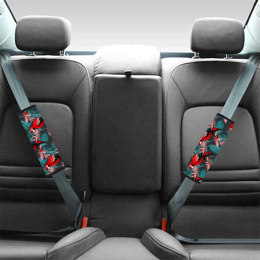 Watercolor Parrot Tropical Print Seat Belt Cover-grizzshop