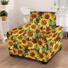 Watercolor Sunflower Armchair Cover-grizzshop