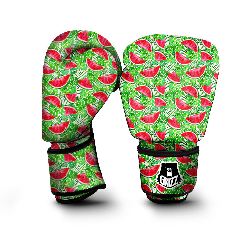 Watermelon Aloha Tropical Print Pattern Boxing Gloves-grizzshop
