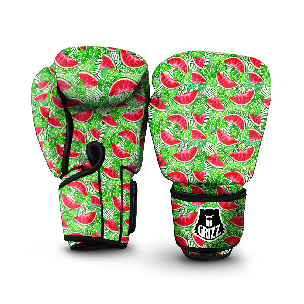 Watermelon Aloha Tropical Print Pattern Boxing Gloves-grizzshop