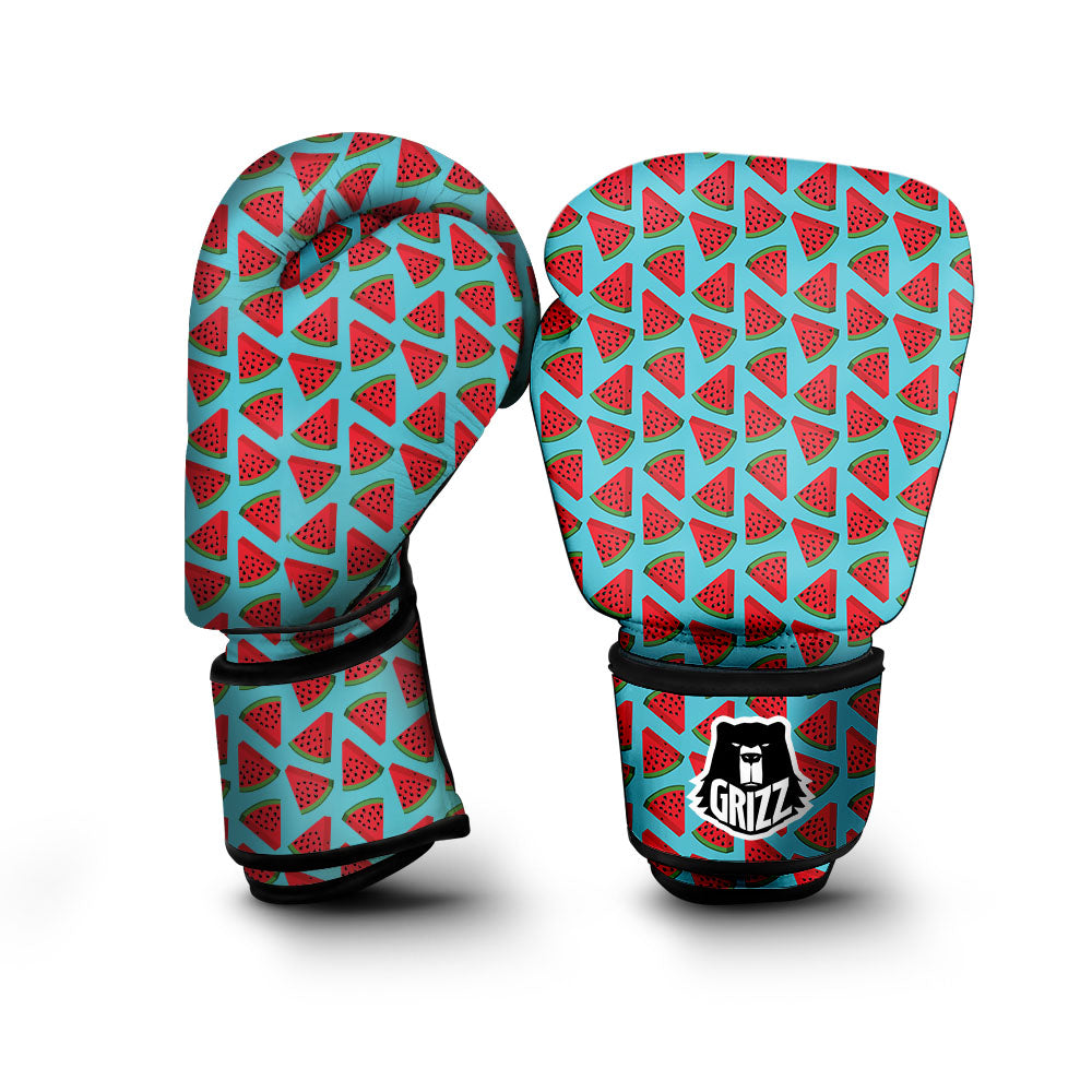 Watermelon Blue Cute Print Pattern Boxing Gloves-grizzshop