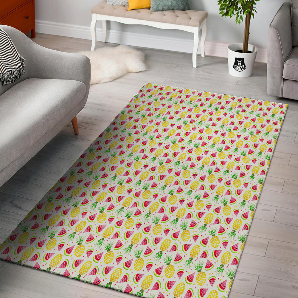 Watermelon Cute Pineapple Print Pattern Floor Mat-grizzshop