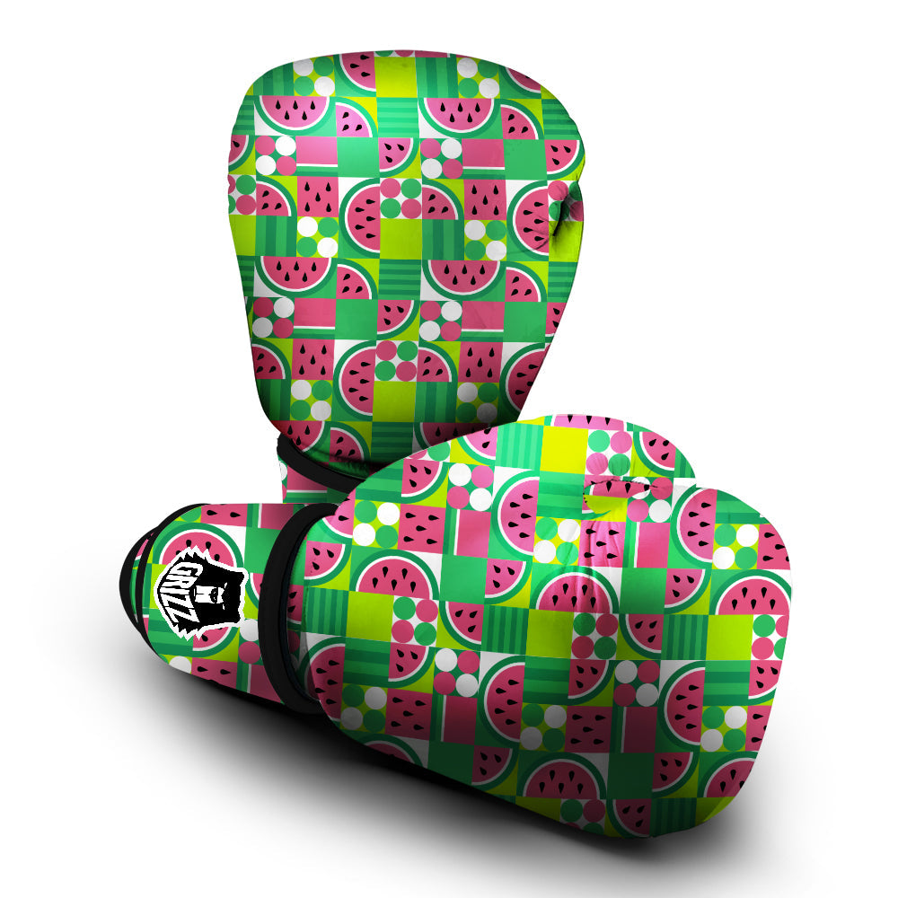 Watermelon Fruit Slice Geometric Print Boxing Gloves-grizzshop