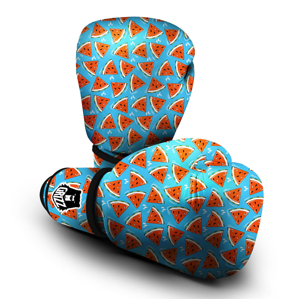 Watermelon Summer Blue Print Pattern Boxing Gloves-grizzshop