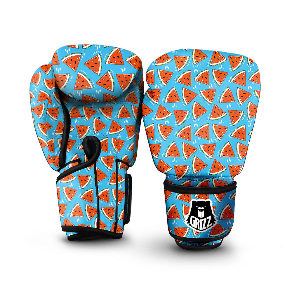 Watermelon Summer Blue Print Pattern Boxing Gloves-grizzshop