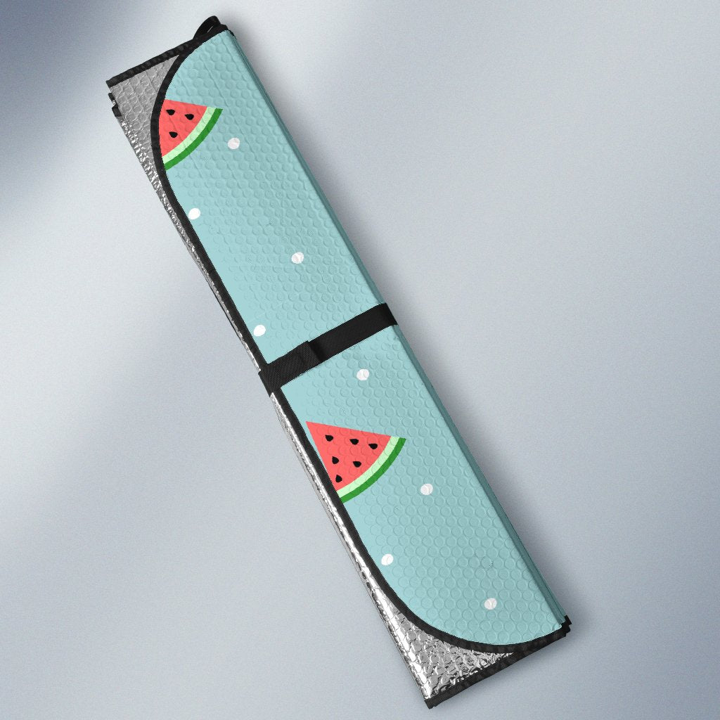 Watermelon Piece Polka Dot Blue Pattern Print Car Sun Shade-grizzshop