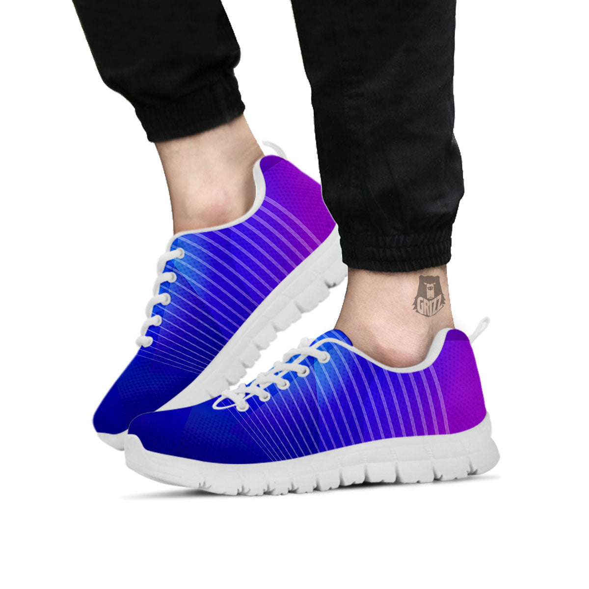 Wave EDM Print White Sneaker-grizzshop