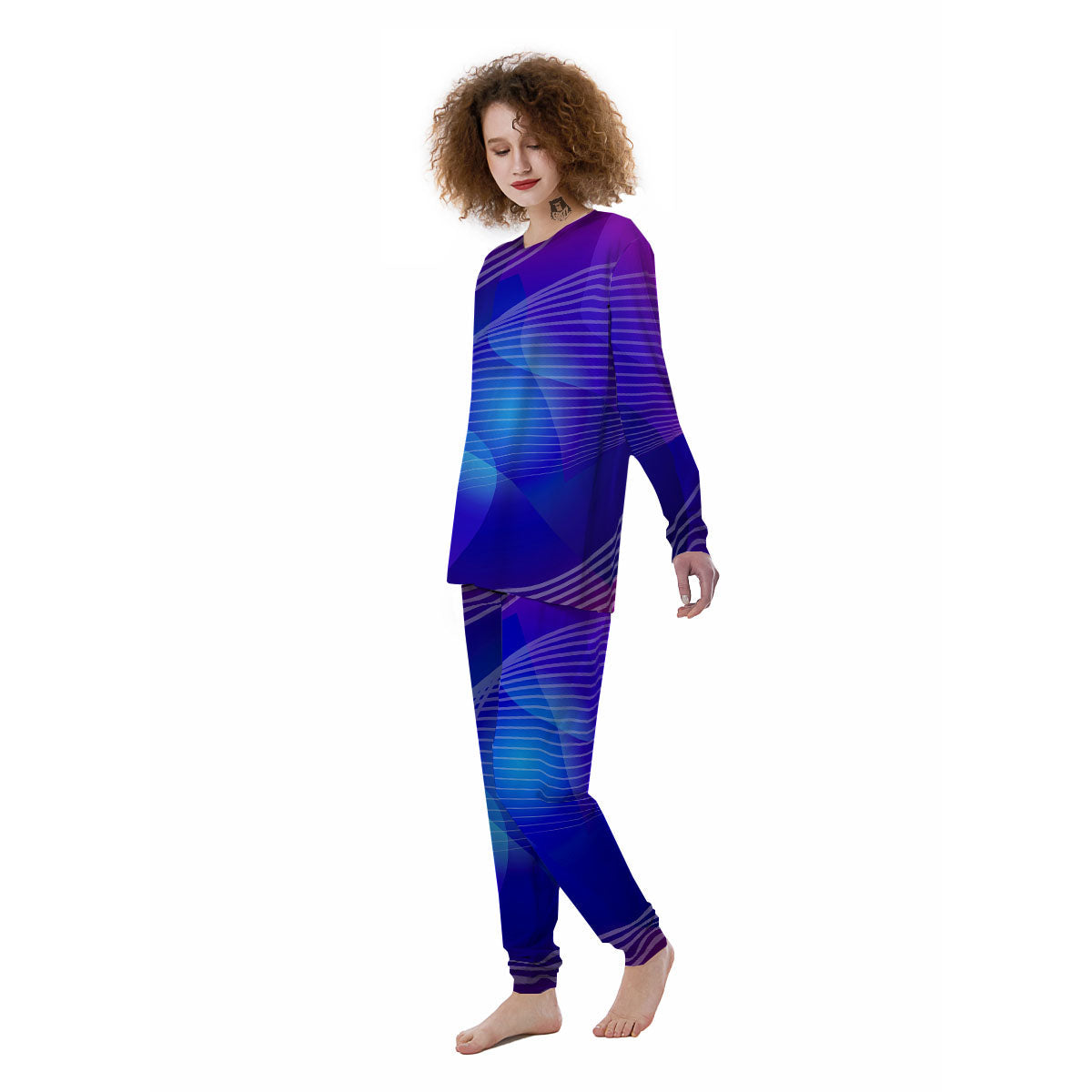 Wave EDM Print Women's Pajamas-grizzshop