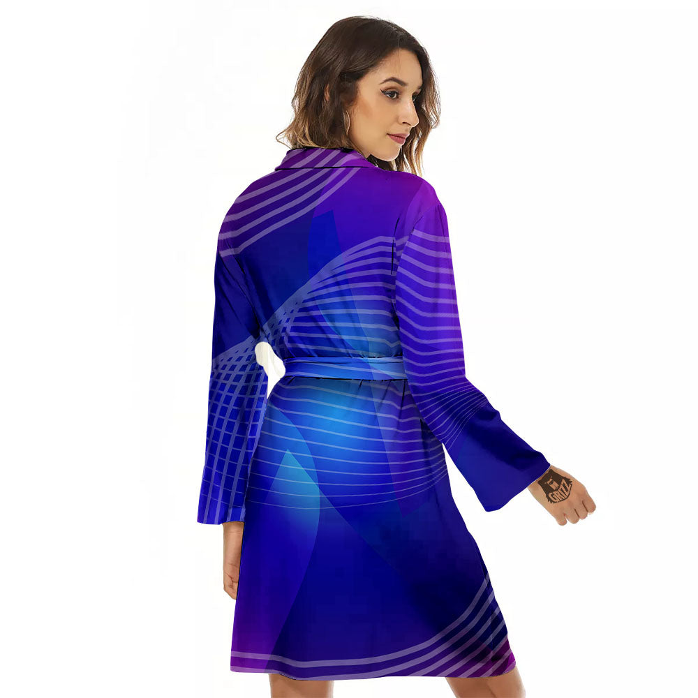 Wave EDM Print Women's Robe-grizzshop