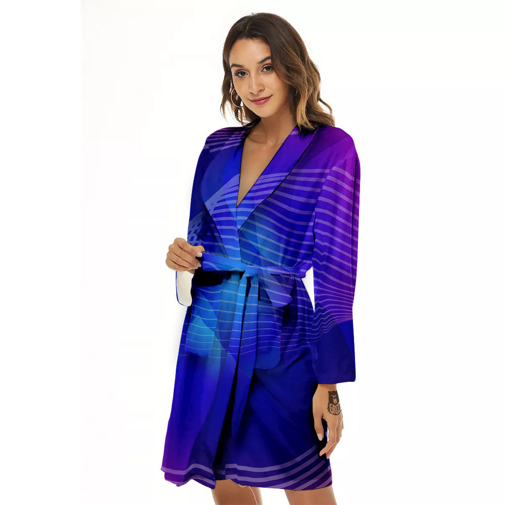 Wave EDM Print Women's Robe-grizzshop