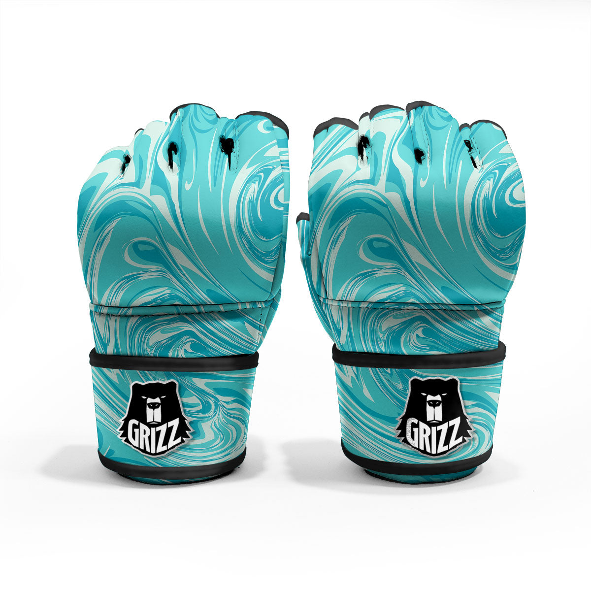 Wave Psychedelic Print Pattern MMA Gloves-grizzshop