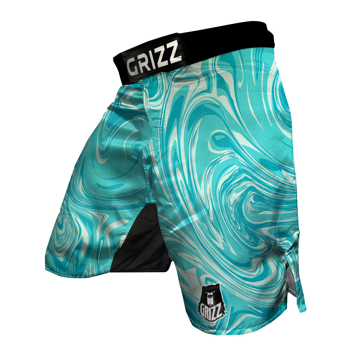 Wave Psychedelic Print Pattern MMA Shorts-grizzshop