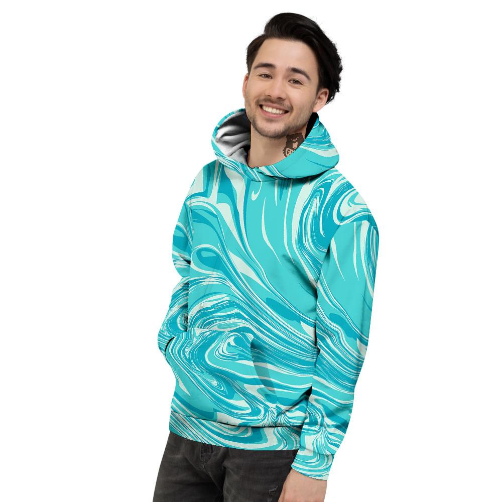 Wave Psychedelic Print Pattern Men's Hoodie-grizzshop