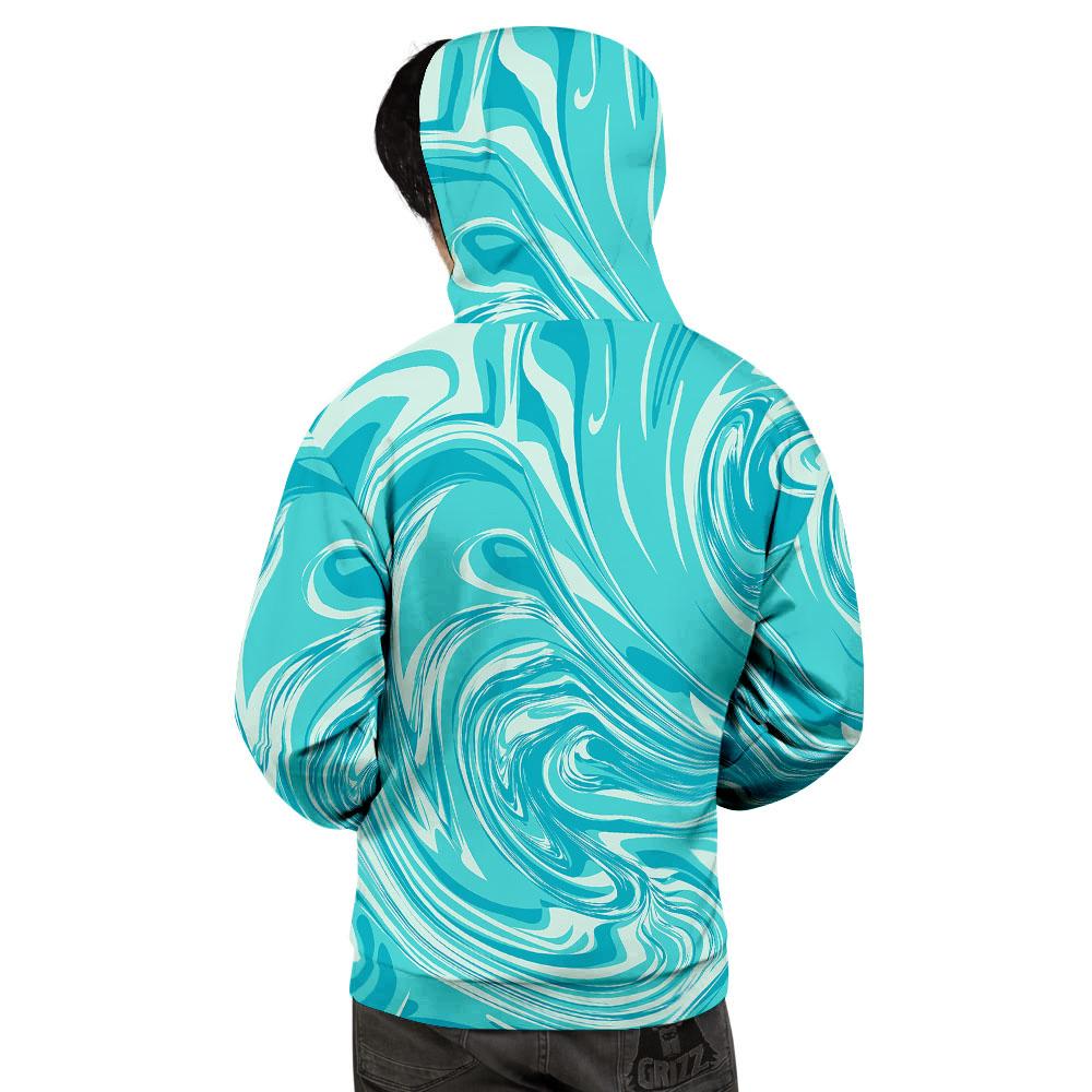 Wave Psychedelic Print Pattern Men's Hoodie-grizzshop