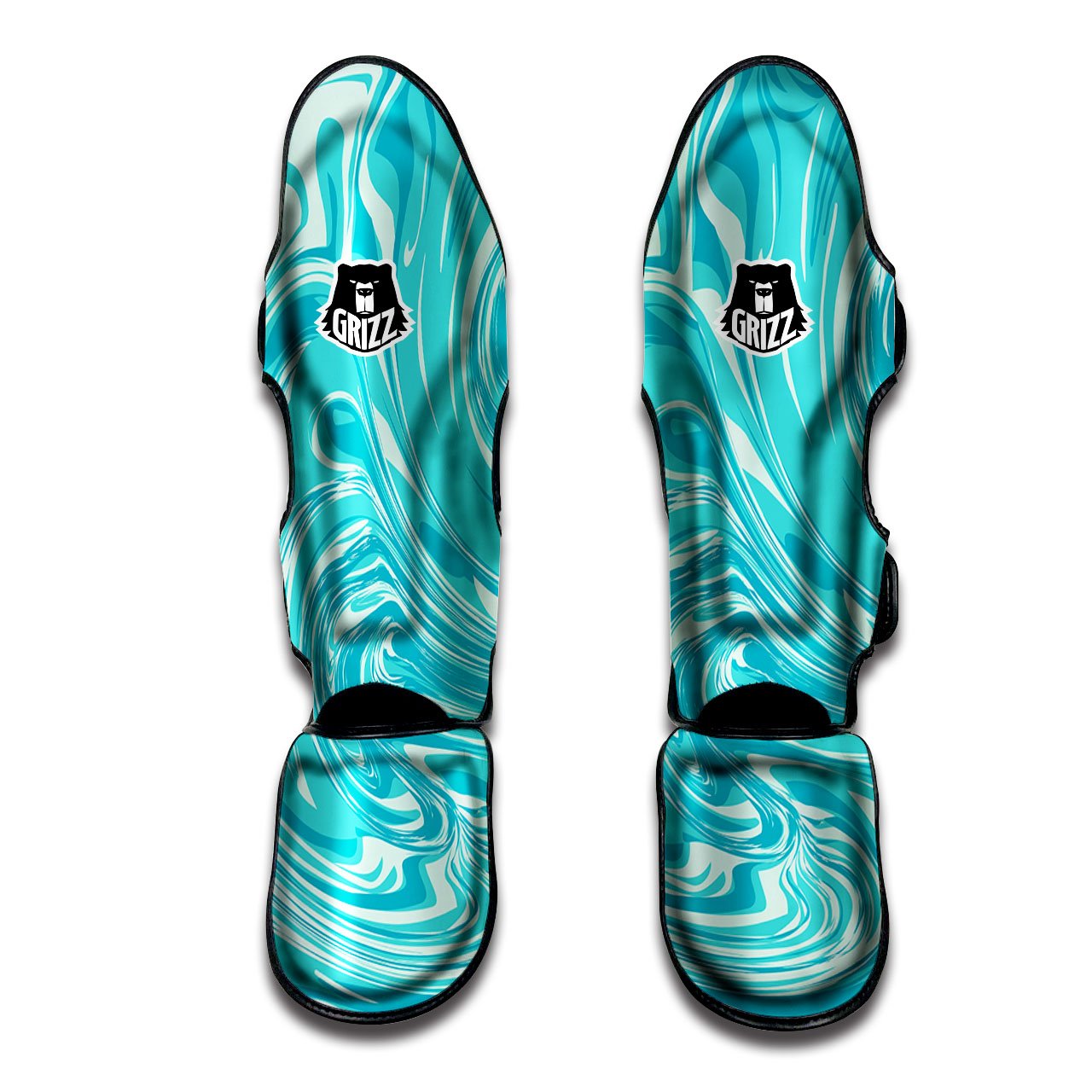 Wave Psychedelic Print Pattern Muay Thai Shin Guards-grizzshop
