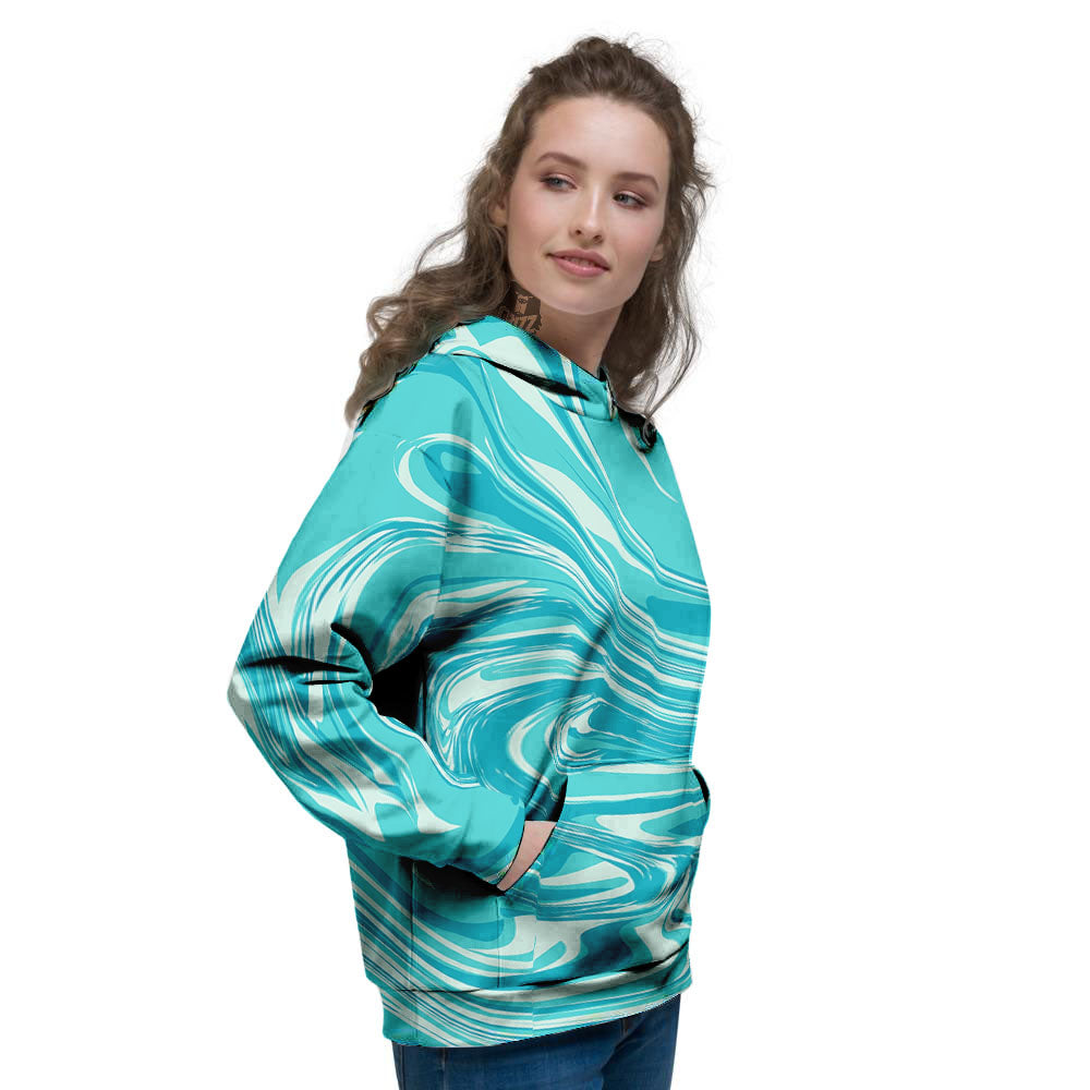 Wave Psychedelic Print Pattern Women's Hoodie-grizzshop