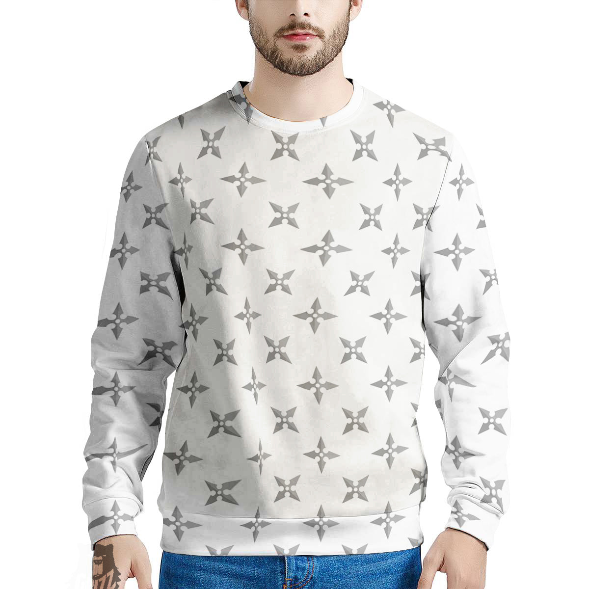 Weapon Ninja Print Pattern Men's Sweatshirt-grizzshop