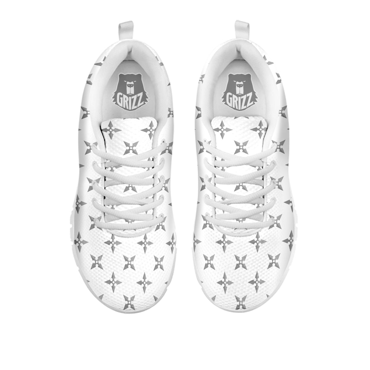 Weapon Ninja Print Pattern White Sneaker-grizzshop