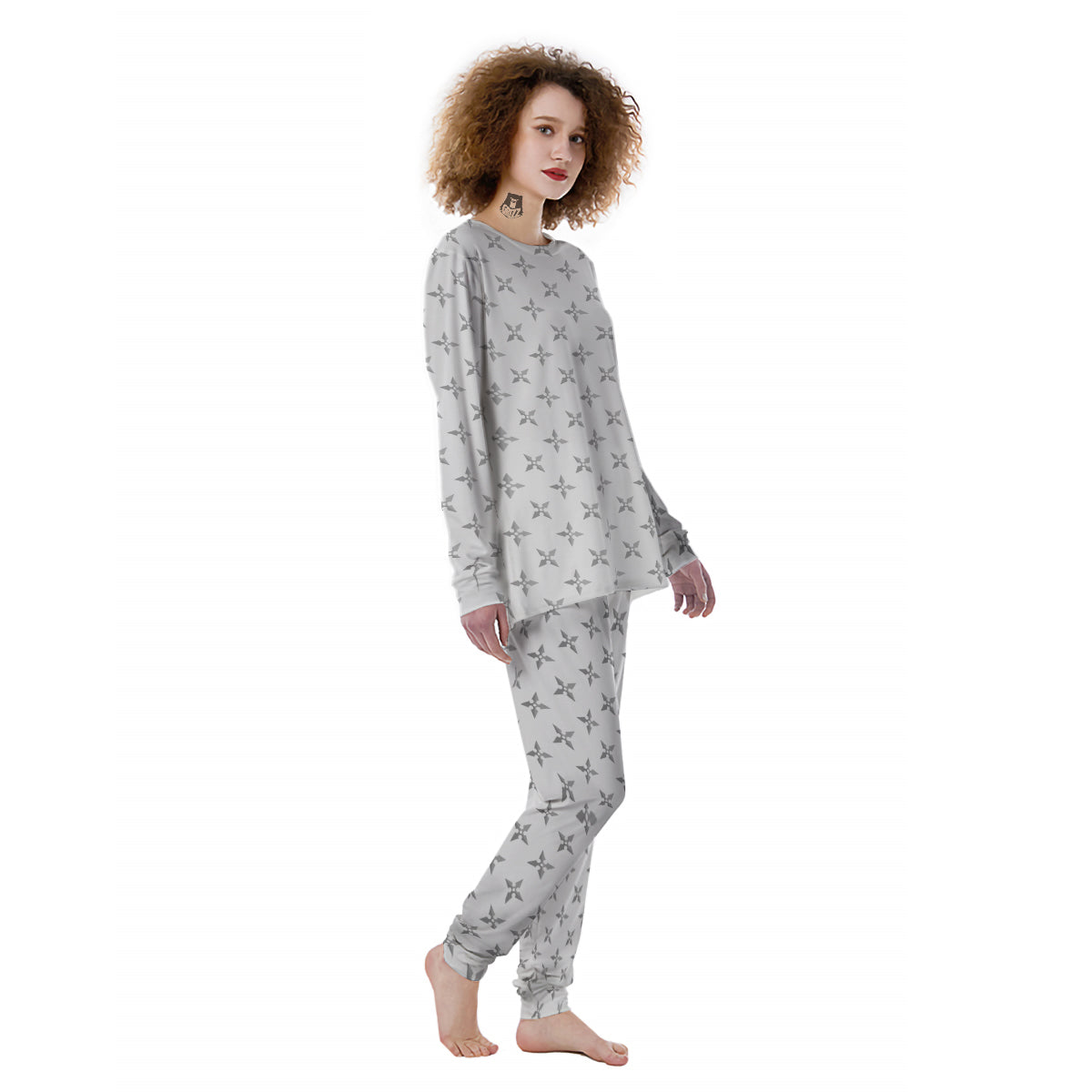 Weapon Ninja Print Pattern Women's Pajamas-grizzshop