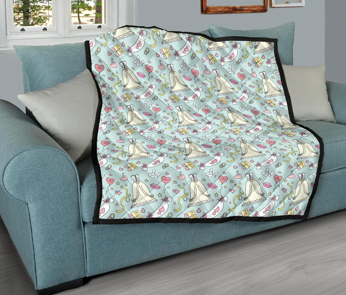 Wedding Pastel Pattern Print Quilt-grizzshop