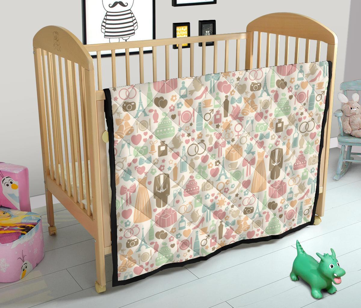 Wedding Print Pattern Quilt-grizzshop