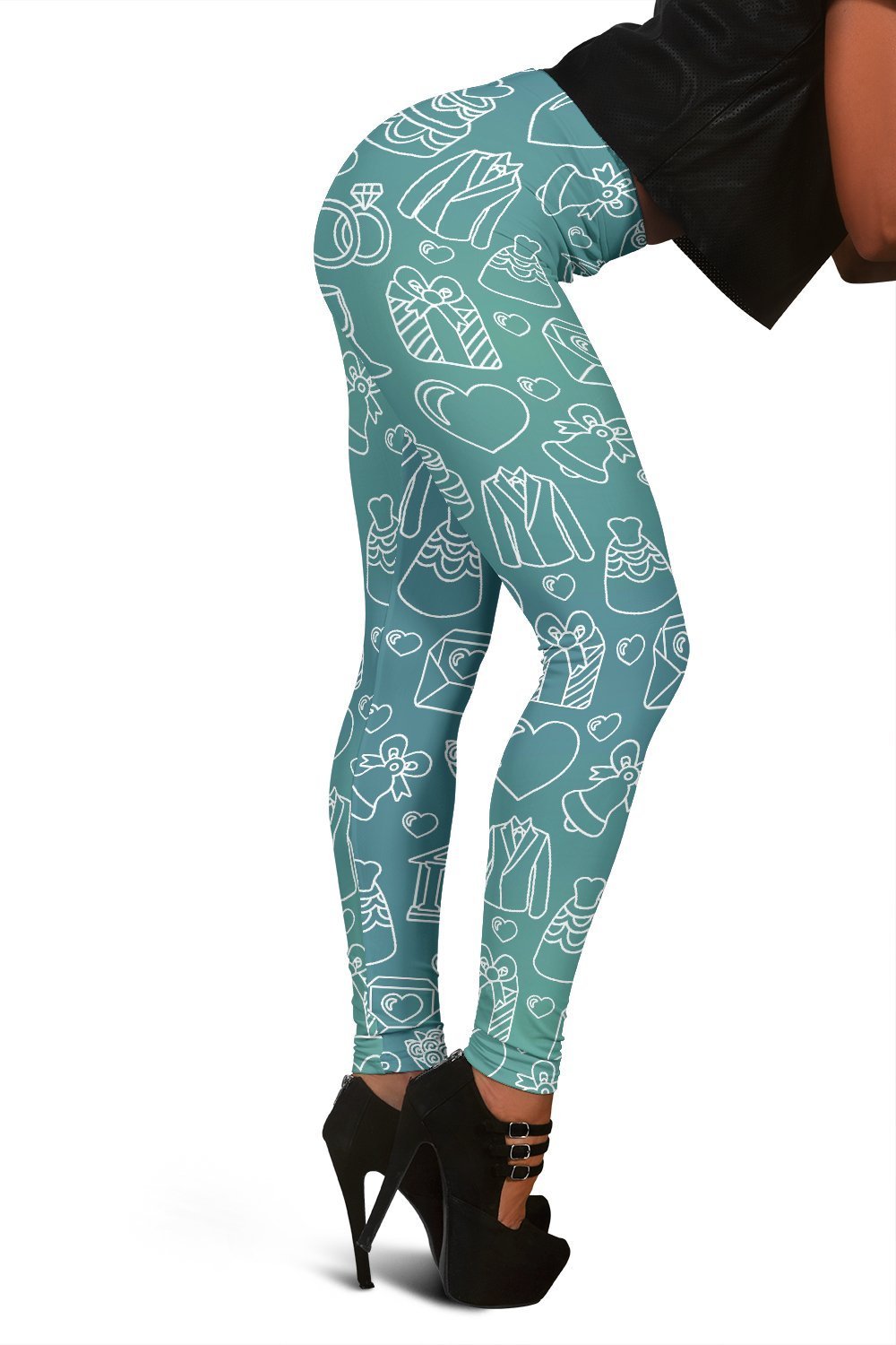Wedding Pattern Print Women Leggings-grizzshop