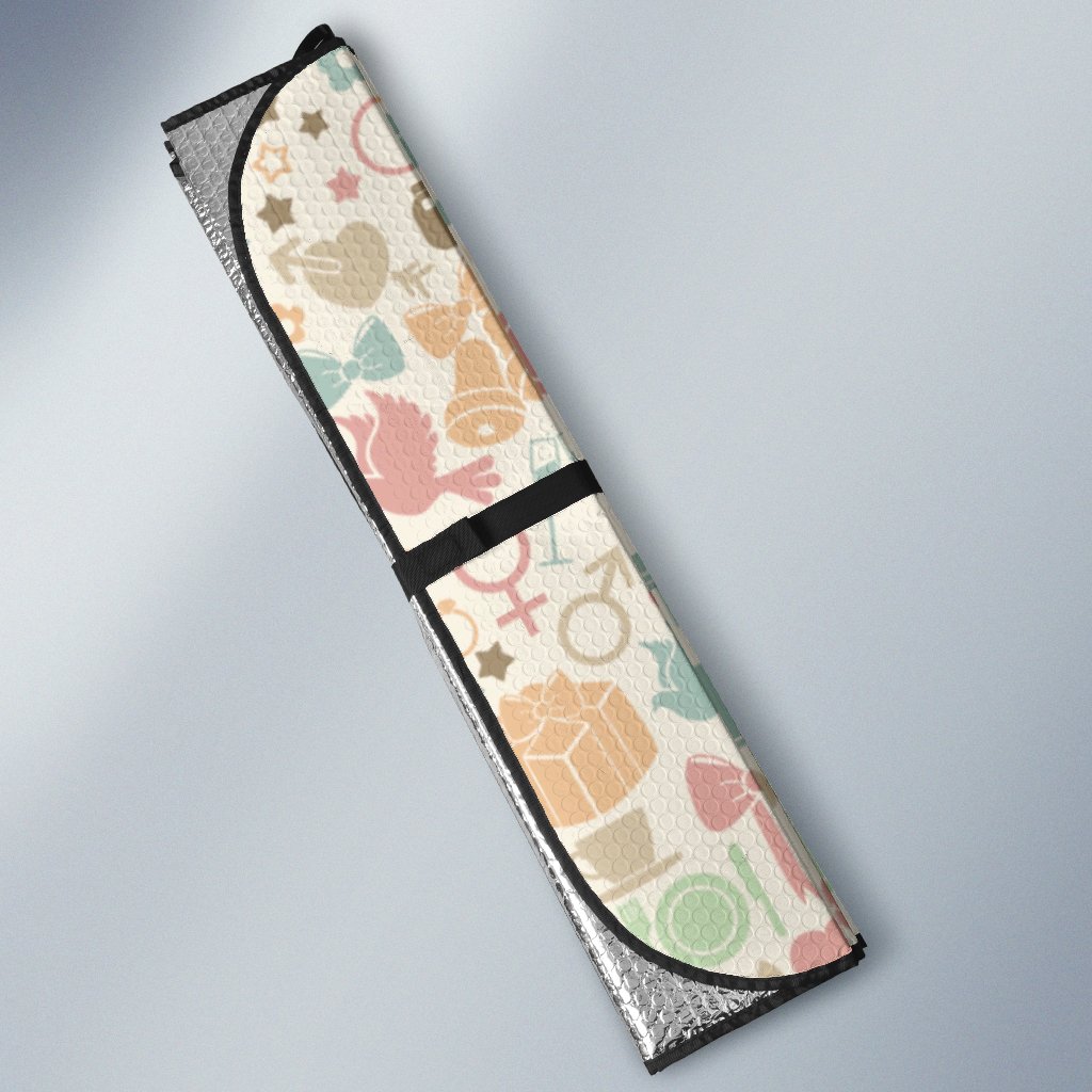 Wedding Print Pattern Car Sun Shade-grizzshop
