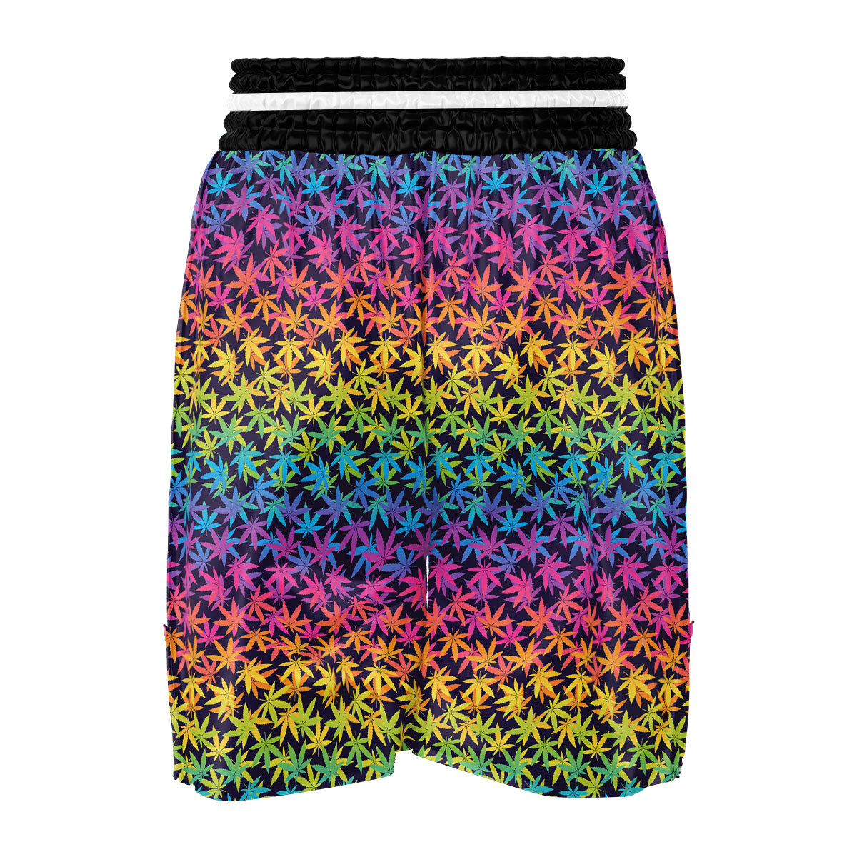 Weed Leaf Colorful Print Pattern Boxing Shorts-grizzshop