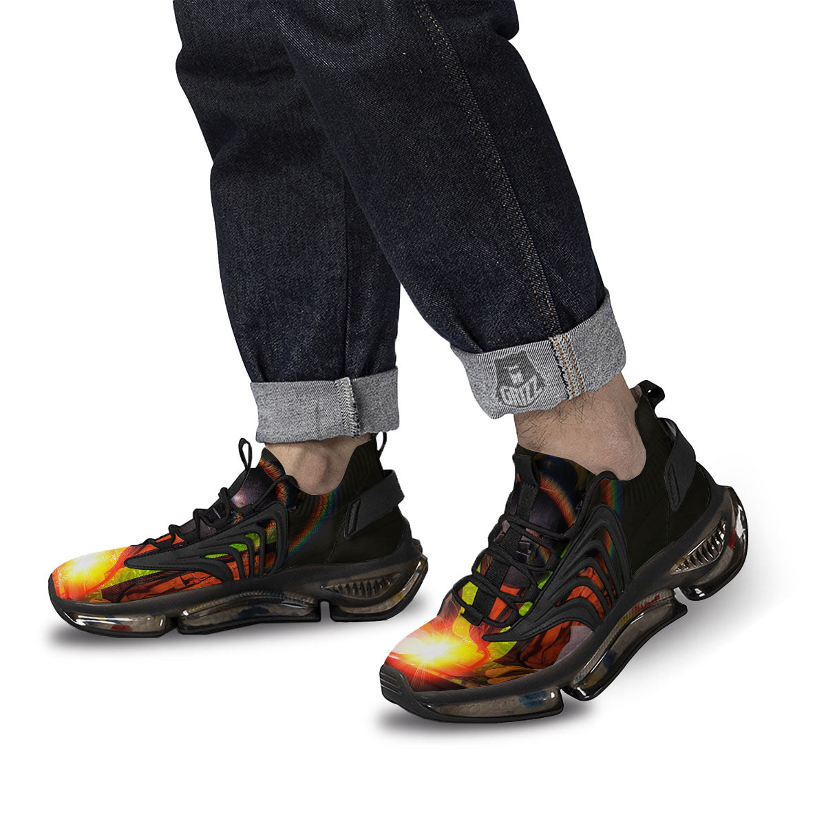 Welder Industrial Print Black Gym Shoes-grizzshop