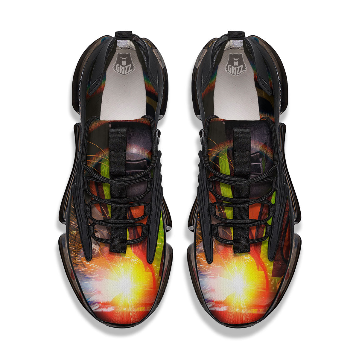 Welder Industrial Print Black Gym Shoes-grizzshop